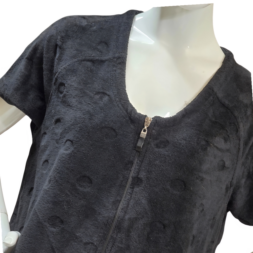 ๐ท๏ธ BNWT ๐ท๏ธ Stan Herman Embossed Whisper Terry Zip Lounger Sz L - Picture 2 of 9